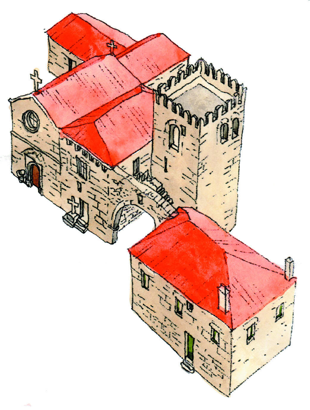 Desenho do Mosteiro de Santa Maria de Cárquere