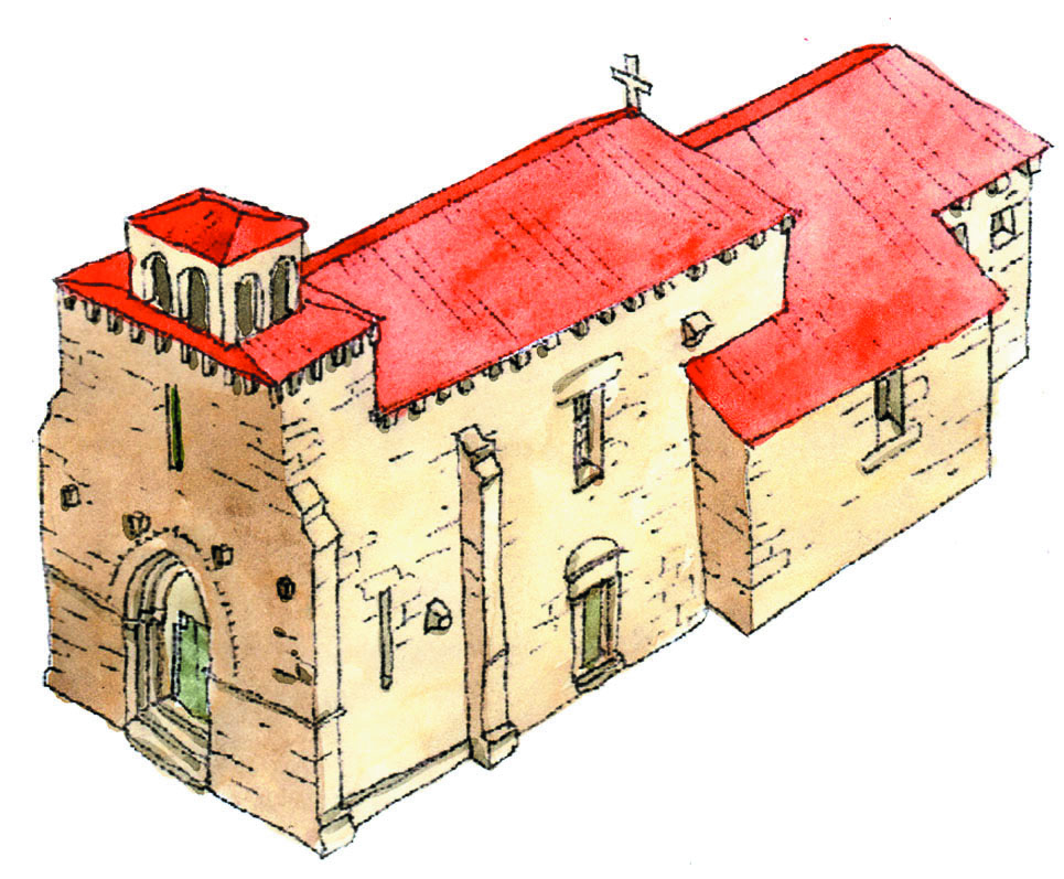 Desenho da Igreja de São Martinho de Mouros