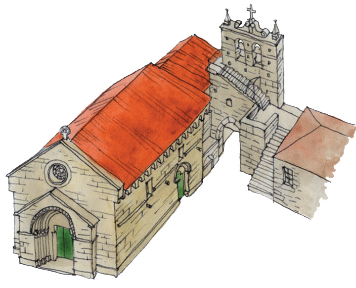 Desenho da Igreja de São Vicente de Sousa