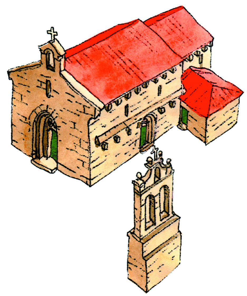 Desenho da Igreja de Santa Maria de Jazente