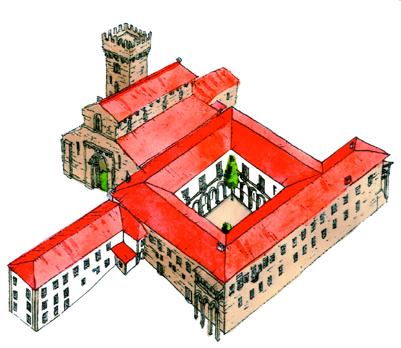 Desenho do Mosteiro do Salvador de Travanca