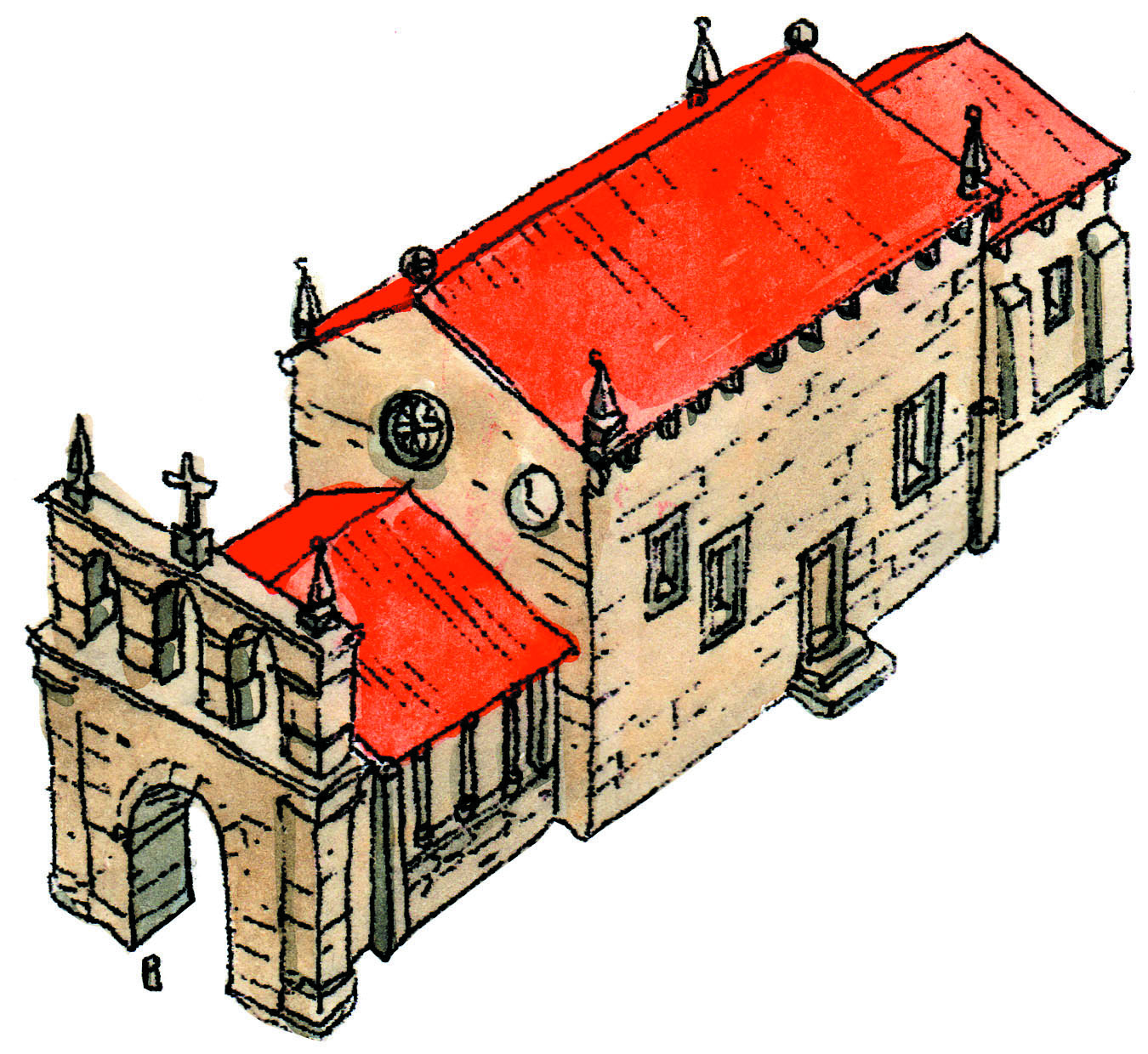 Desenho da Igreja de Santo André de Telões