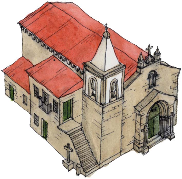 Desenho da Igreja do Salvador de Unhão