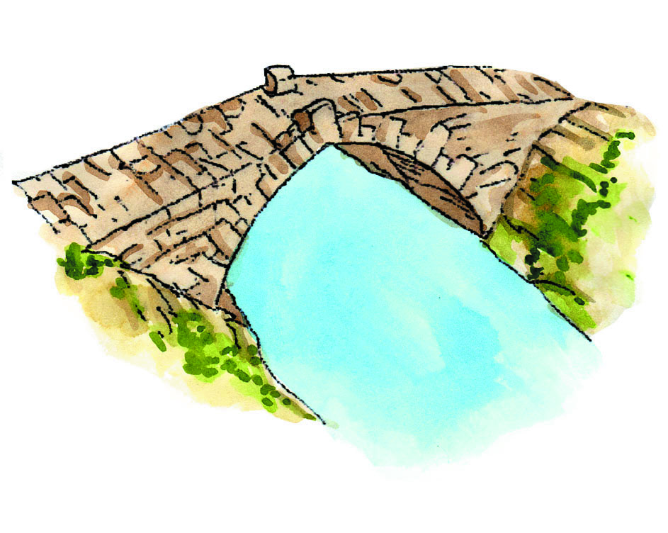 Desenho da Ponte da Veiga