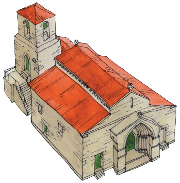 Desenho da Igreja de Santa Maria de Airães